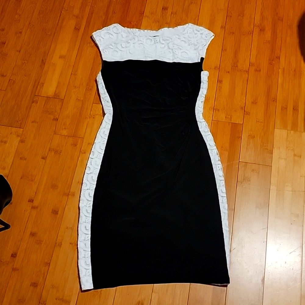 Black and White Lace Dress